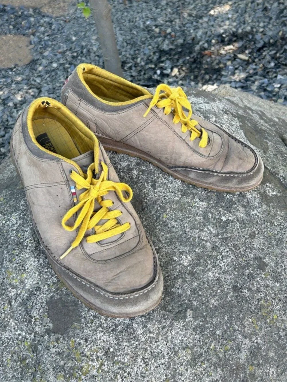 The North Face Men's Tan Brown Sneakers Gold Laces Size 13